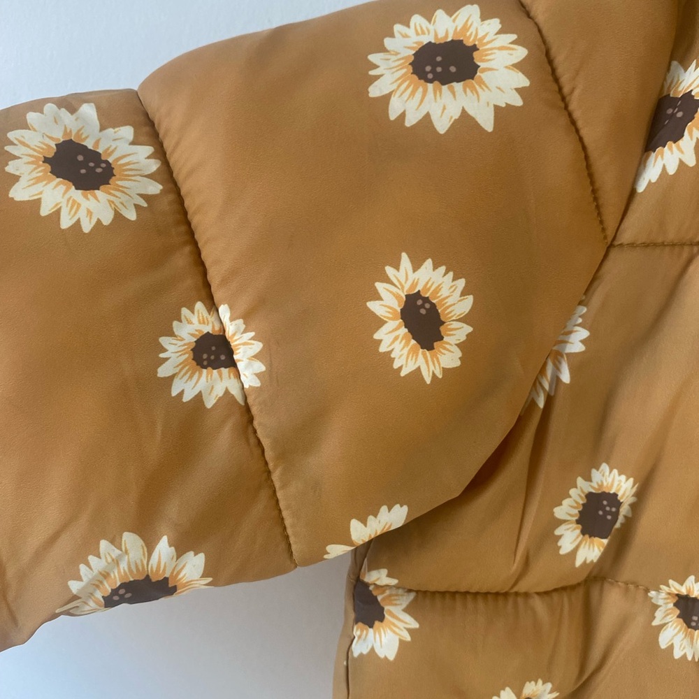 Goldenrod Sunflower Packable Puffer Jacket 3T/4T - Picture 6 of 11